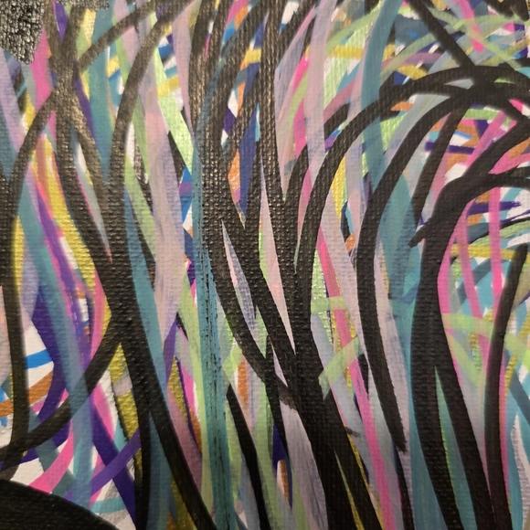 HANDCRAFTED Abstract Highland Cow Painting HANDPAINTED Artwork HANDMADE Wall Art - Picture 13 of 17